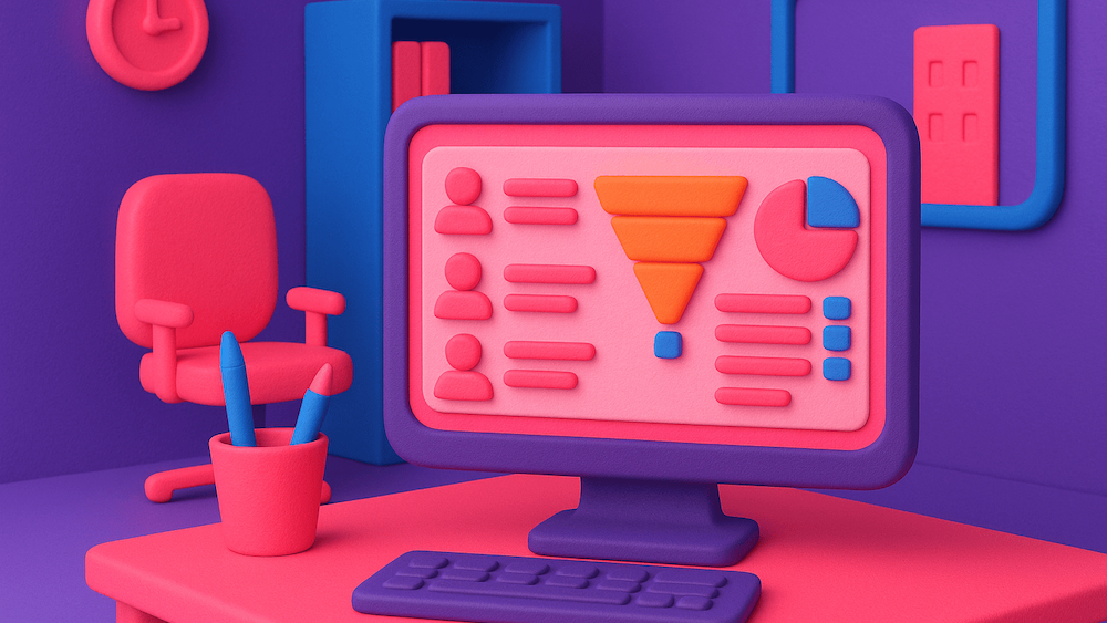 DAM CRM on a computer